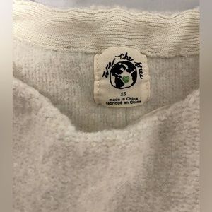 Free people oatmeal heather inside out oversized sweater NWT